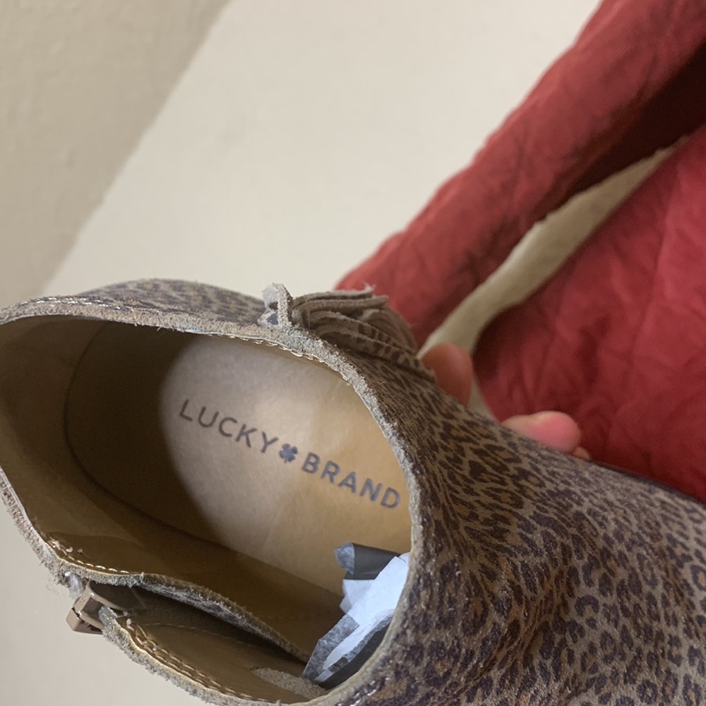 Lucky Brand Felisie leopard fringe Booties - Picture 4 of 7